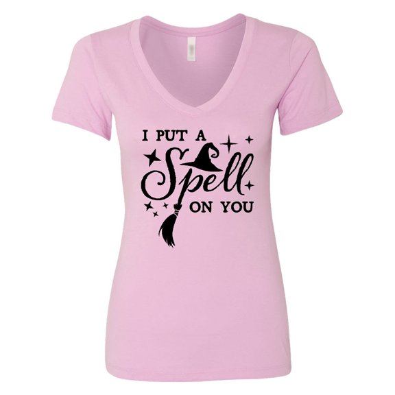 Inktastic I Put a Spell on You Halloween Magic Women's V-Neck T-Shirt
