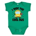 thumbnail image 1 of Inktastic I Ride the Cool Bus with Yellow Bus Boys or Girls Baby Bodysuit, 1 of 5