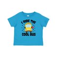 thumbnail image 1 of Inktastic I Ride the Cool Bus with Yellow Bus Boys or Girls Baby T-Shirt, 1 of 5