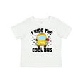 thumbnail image 1 of Inktastic I Ride the Cool Bus with Yellow Bus Boys or Girls Baby T-Shirt, 1 of 5