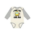 thumbnail image 1 of Inktastic I Ride the Cool Bus with Yellow Bus Boys or Girls Long Sleeve Baby Bodysuit, 1 of 5