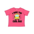 thumbnail image 1 of Inktastic I Ride the Cool Bus with Yellow Bus Boys or Girls Toddler T-Shirt, 1 of 5