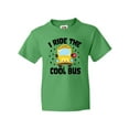 thumbnail image 1 of Inktastic I Ride the Cool Bus with Yellow Bus Youth T-Shirt, 1 of 5