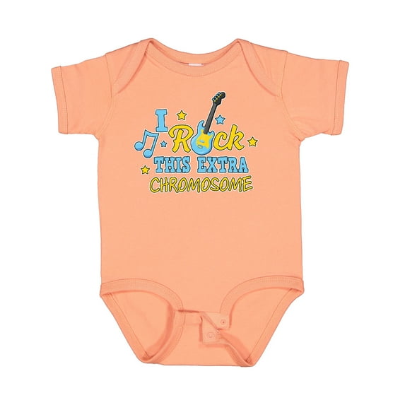 Inktastic I Rock This Extra Chromosome Down Syndrome Awareness Boys or Girls Baby Bodysuit