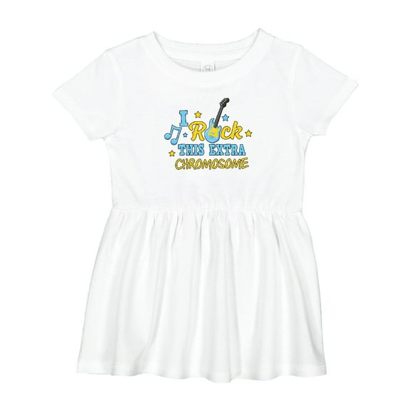 Inktastic I Rock This Extra Chromosome Down Syndrome Awareness Girls Baby Dress