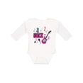 thumbnail image 1 of Inktastic I Rock with Guitar Microphone and Music Notes Boys or Girls Long Sleeve Baby Bodysuit, 1 of 5