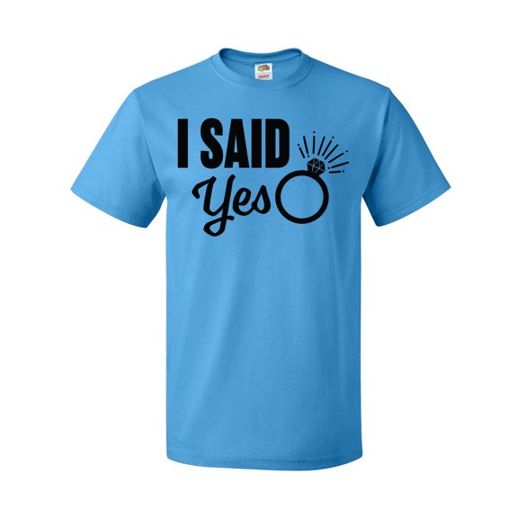Inktastic I Said Yes with Engagement Ring T-Shirt