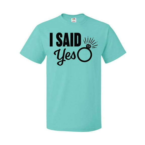 Inktastic I Said Yes with Engagement Ring T-Shirt