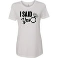 thumbnail image 1 of Inktastic I Said Yes with Engagement Ring Women's T-Shirt, 1 of 5