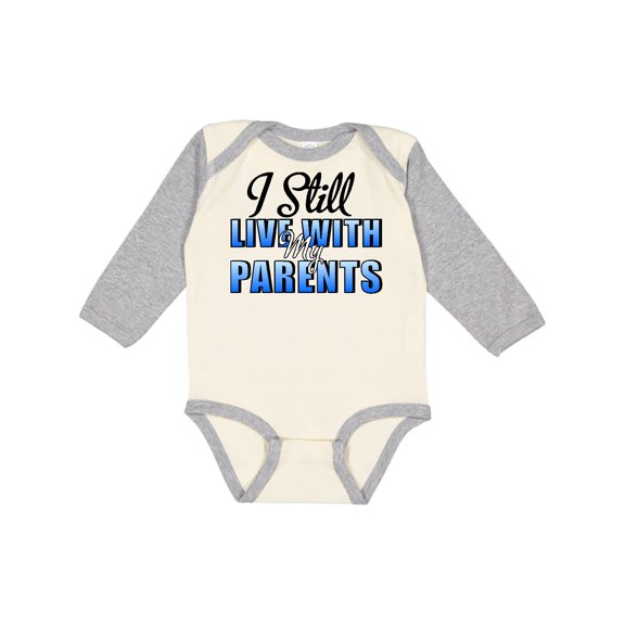 Inktastic I Still Live with My Parents Baby Funny Boys or Girls Long Sleeve Baby Bodysuit