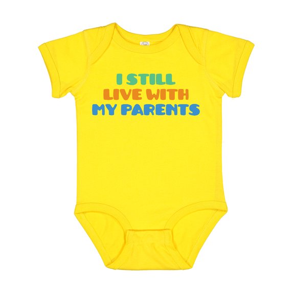 Inktastic I Still Live with My Parents Boys or Girls Baby Bodysuit