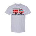 thumbnail image 1 of Inktastic I Still Play with Trucks Red Fire Engine T-Shirt, 1 of 5