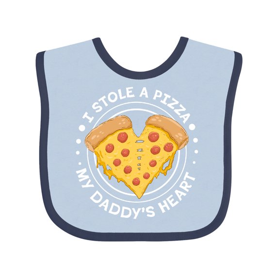 Inktastic I Stole a Pizza My Daddy's Heart Boys or Girls Baby Bib