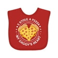 thumbnail image 1 of Inktastic I Stole a Pizza My Daddy's Heart Boys or Girls Baby Bib, 1 of 4