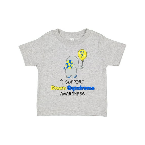 Inktastic I Support Down Syndrome Awareness Elephant with Balloon Boys or Girls Toddler T-Shirt
