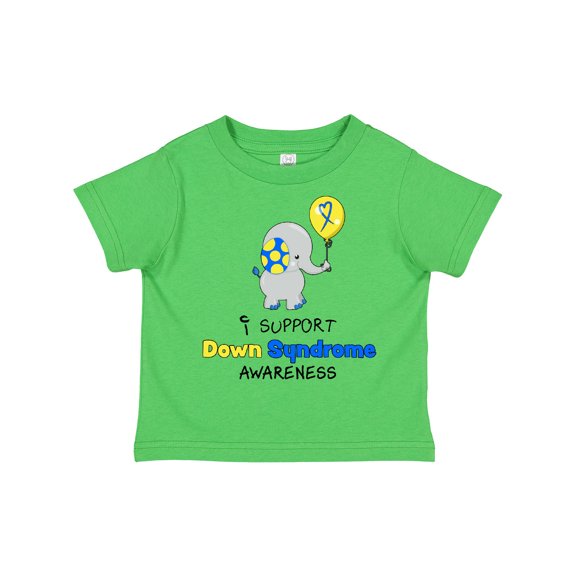 Inktastic I Support Down Syndrome Awareness Elephant with Balloon Boys or Girls Toddler T-Shirt
