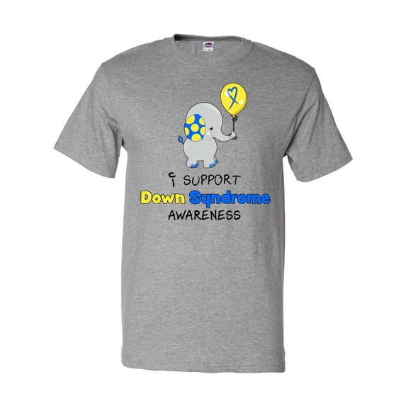 Inktastic I Support Down Syndrome Awareness Elephant with Balloon T-Shirt