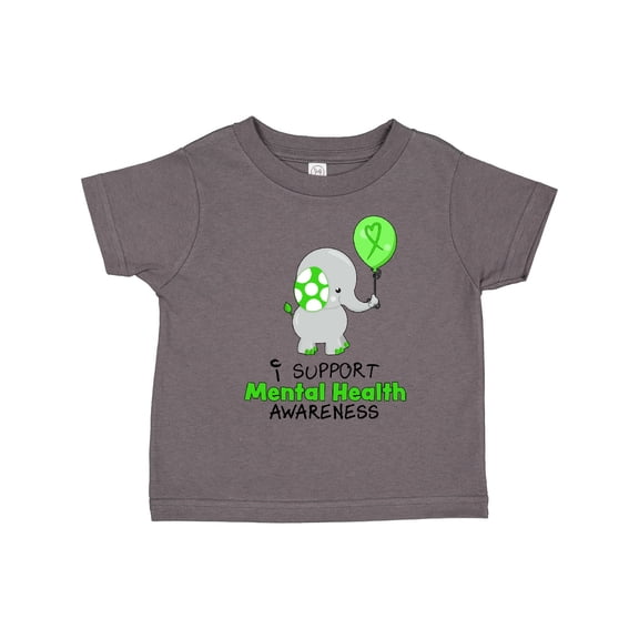 Inktastic I Support Mental Health Awareness Elephant and Balloon Boys or Girls Toddler T-Shirt