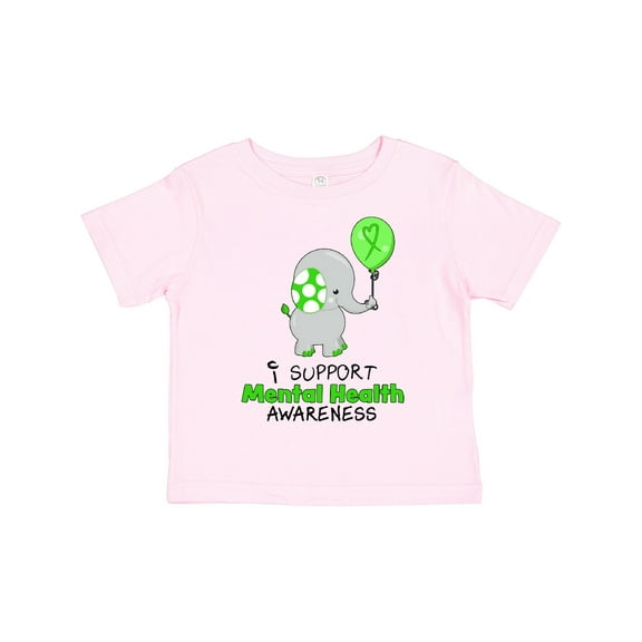 Inktastic I Support Mental Health Awareness Elephant and Balloon Boys or Girls Toddler T-Shirt