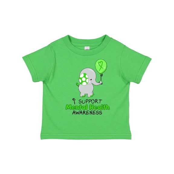 Inktastic I Support Mental Health Awareness Elephant and Balloon Boys or Girls Toddler T-Shirt
