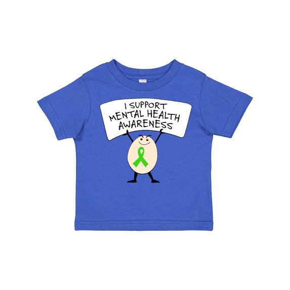 Inktastic I Support Mental Health Awareness Green Ribbon Boys or Girls Toddler T-Shirt