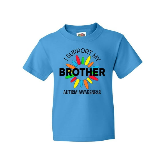 Inktastic I Support My Brother Autism Awareness Youth T-Shirt