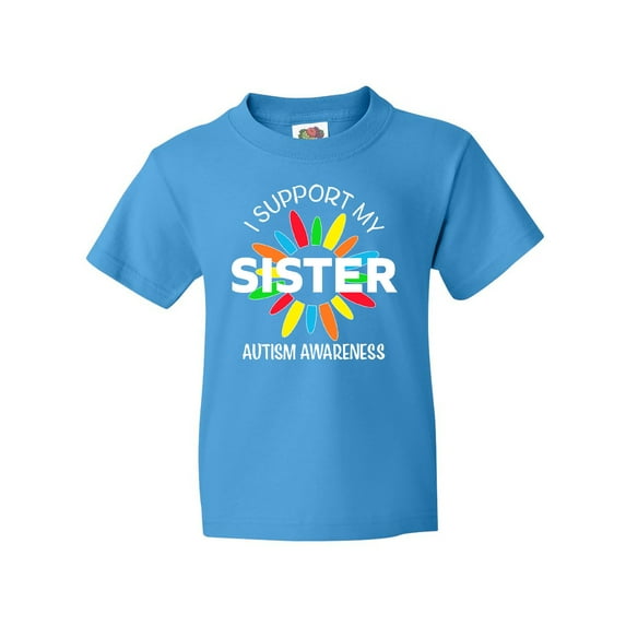 Inktastic I Support My Sister Autism Awareness Youth T-Shirt