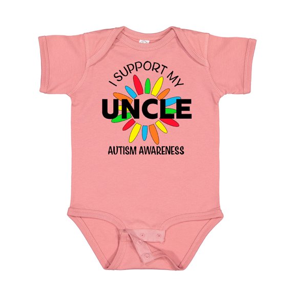 Inktastic I Support My Uncle Autism Awareness Boys or Girls Baby Bodysuit