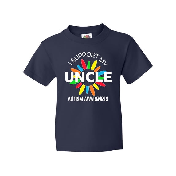 Inktastic I Support My Uncle Autism Awareness Youth T-Shirt