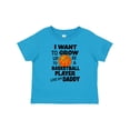 thumbnail image 1 of Inktastic I Want To Grow up To Be A Basketball Player Like My Daddy Boys or Girls Baby T-Shirt, 1 of 5