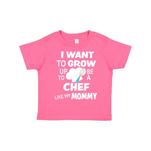 Inktastic I Want to Grow Up to Be a Chef Like My Mommy Boys or Girls Toddler T-Shirt
