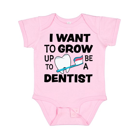 Inktastic I Want To Grow up To Be a Dentist Boys or Girls Baby Bodysuit