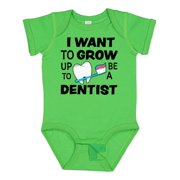 Inktastic I Want To Grow up To Be a Dentist Boys or Girls Baby Bodysuit