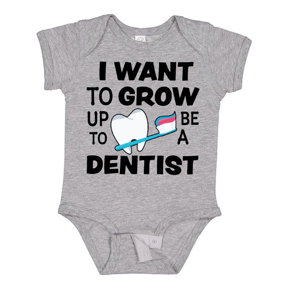 Inktastic I Want To Grow up To Be a Dentist Boys or Girls Baby Bodysuit