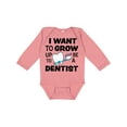 thumbnail image 1 of Inktastic I Want To Grow up To Be a Dentist Boys or Girls Long Sleeve Baby Bodysuit, 1 of 5
