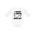 thumbnail image 1 of Inktastic I Want To Grow up To Be a Dentist Boys or Girls Long Sleeve Baby Bodysuit, 1 of 5