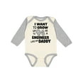 thumbnail image 1 of Inktastic I Want To Grow up To Be a Engineer Like My Daddy Boys or Girls Long Sleeve Baby Bodysuit, 1 of 5