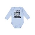 thumbnail image 1 of Inktastic I Want To Grow up To Be a Engineer Like My Daddy Boys or Girls Long Sleeve Baby Bodysuit, 1 of 5