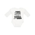 thumbnail image 1 of Inktastic I Want To Grow up To Be a Engineer Like My Daddy Boys or Girls Long Sleeve Baby Bodysuit, 1 of 5