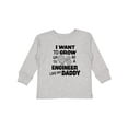 thumbnail image 1 of Inktastic I Want To Grow up To Be a Engineer Like My Daddy Boys or Girls Long Sleeve Toddler T-Shirt, 1 of 5