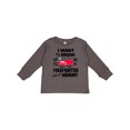 thumbnail image 1 of Inktastic I Want To Grow up To Be a Firefighter Like My Mommy Boys or Girls Long Sleeve Toddler T-Shirt, 1 of 5