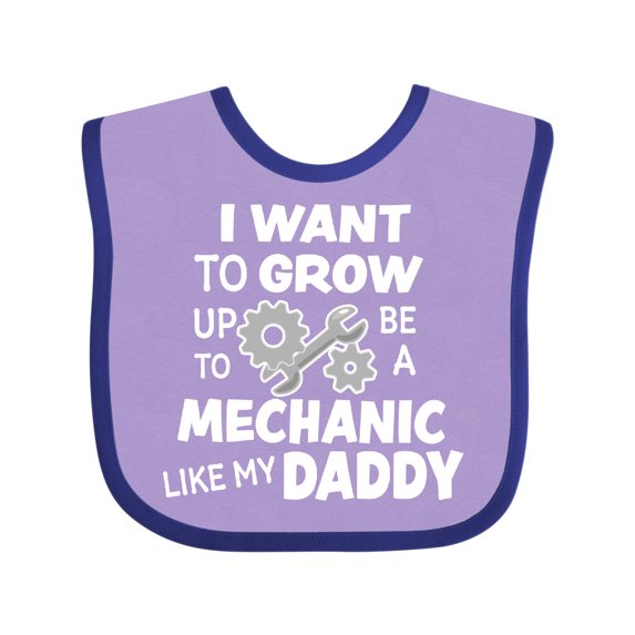 Inktastic I Want To Grow up To Be a Mechanic Like My Daddy Boys or Girls Baby Bib