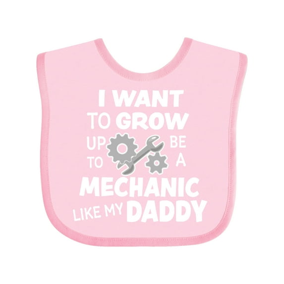Inktastic I Want To Grow up To Be a Mechanic Like My Daddy Boys or Girls Baby Bib