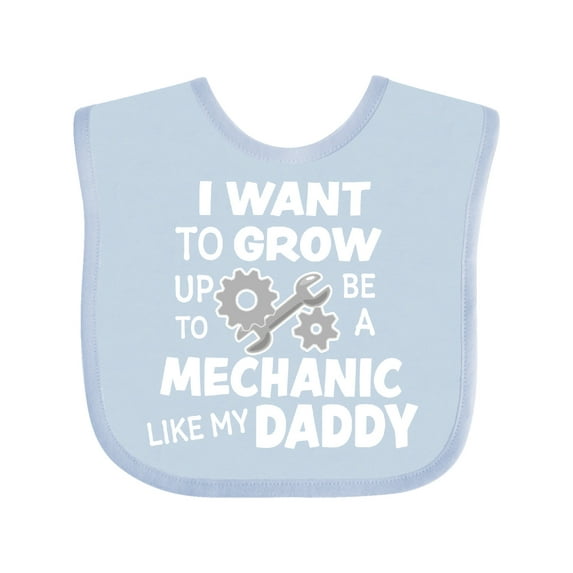 Inktastic I Want To Grow up To Be a Mechanic Like My Daddy Boys or Girls Baby Bib