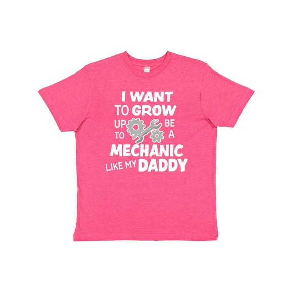 Inktastic I Want to Grow Up to Be a Mechanic Like My Daddy Youth T-Shirt