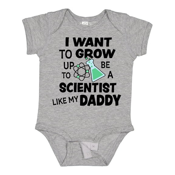 Inktastic I Want To Grow up To Be a Scientist Like My Daddy Boys or Girls Baby Bodysuit