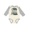 thumbnail image 1 of Inktastic I Want To Grow up To Be a Scientist Like My Daddy Boys or Girls Long Sleeve Baby Bodysuit, 1 of 5