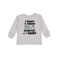 thumbnail image 1 of Inktastic I Want To Grow up To Be a Scientist Like My Daddy Boys or Girls Long Sleeve Toddler T-Shirt, 1 of 5