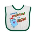 thumbnail image 1 of Inktastic I Want a Hippopotamus For Christmas Cute Stuffed Hippo Boys or Girls Baby Bib, 1 of 4