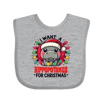 Inktastic I Want a Hippopotamus for Christmas Boys Baby Bib